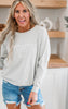 Rhinestone Smile Graphic Sweatshirt