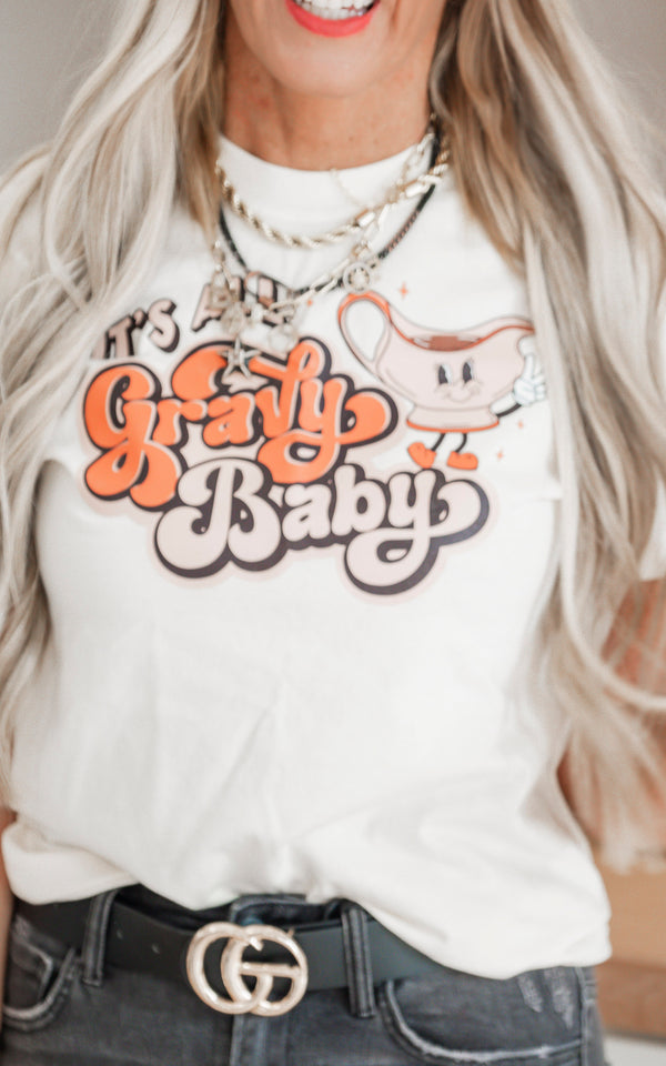 It's All Gravy Baby Garment Dyed Graphic T-shirt