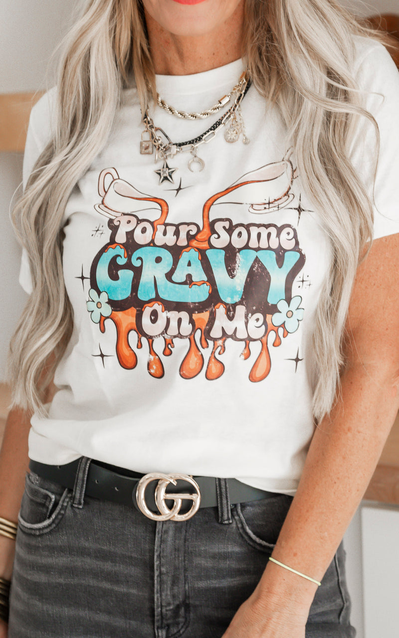 Pour Some Gravy Thanksgiving Graphic T-shirt