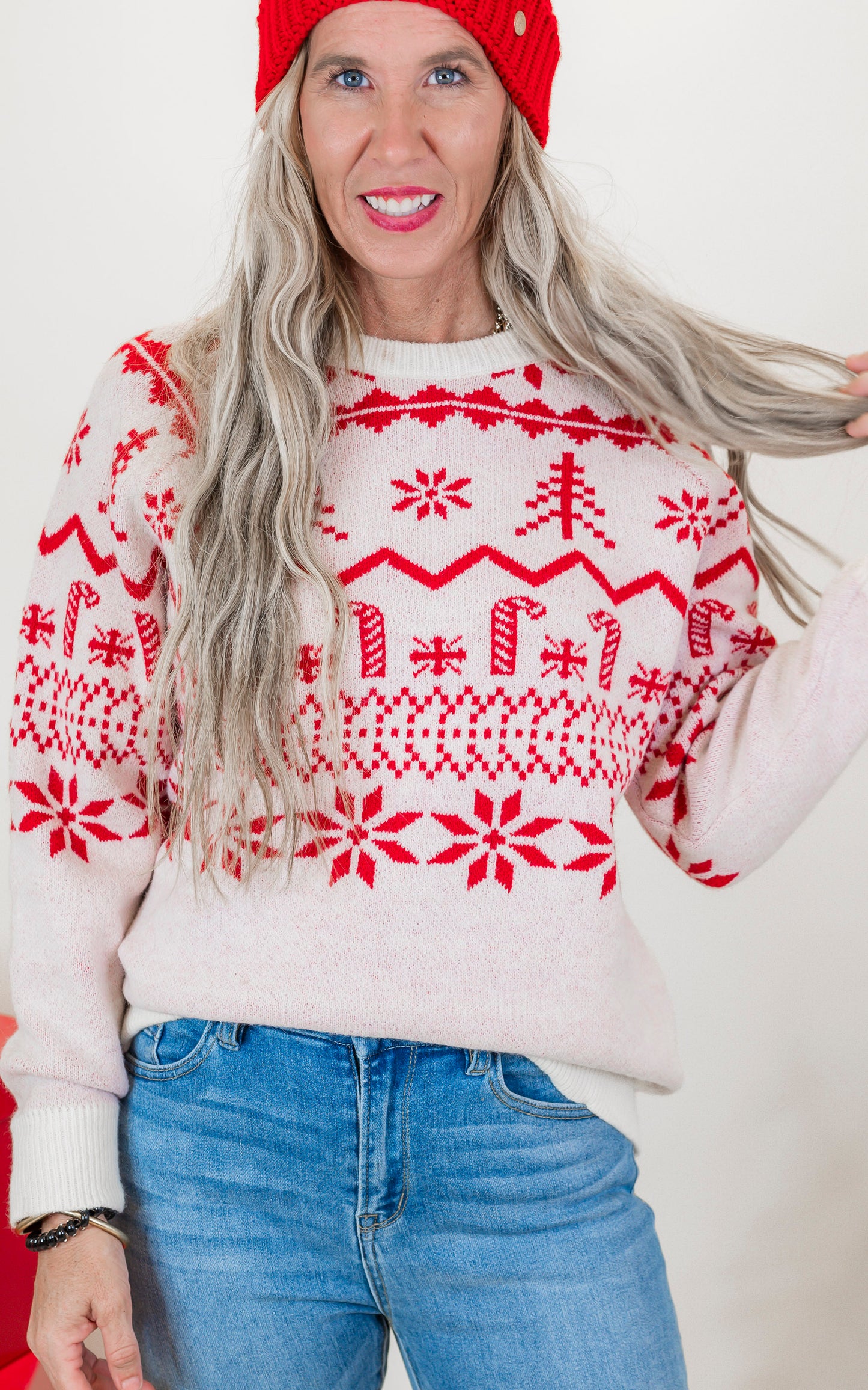 Christmas Oh Christmas White Sweater Top