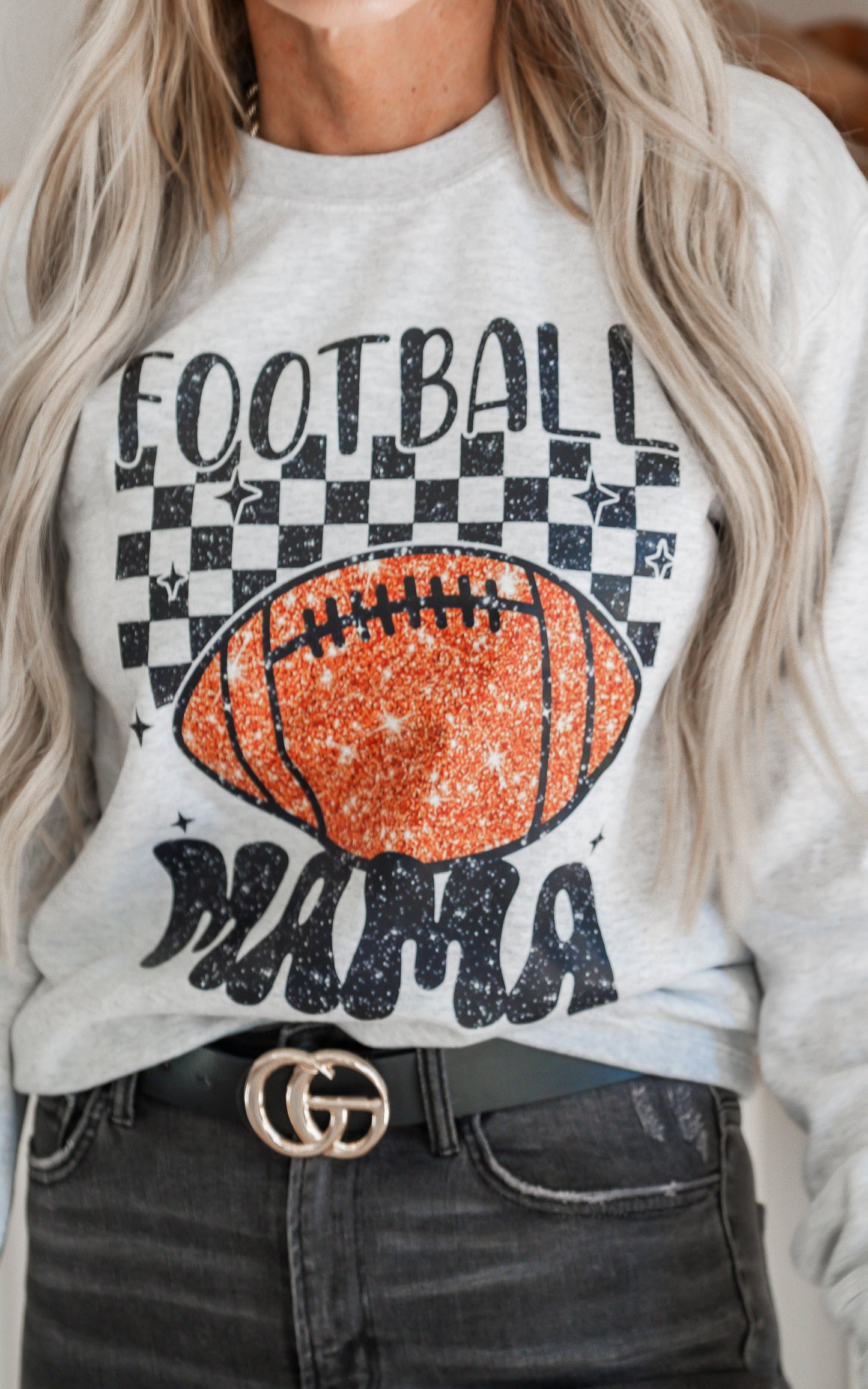 Football Mama Graphic Crewneck Sweatshirt**DEAL