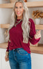 Basic Wine Long Sleeve Top