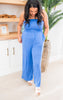 MONO B Blue Sleeveless Jumpsuit