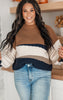 Maple Lane Colorblock Cropped Sweater