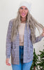 Forever Favorite Plaid Cardigan in Heather Grey #2 | Salty Wave **Start Ship Date: Nov 29th