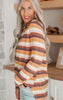 Mustard Multi Color Striped Top