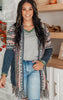 Fringe Hem Tribal Sweater Cardigan