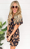 Pretty Stems Floral Tie Front Mini Dress