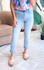 High Rise Rolled Up Girlfriend Denim Jeans | Risen - Final Sale