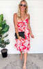 Blushing Floral Midi Summer Dress