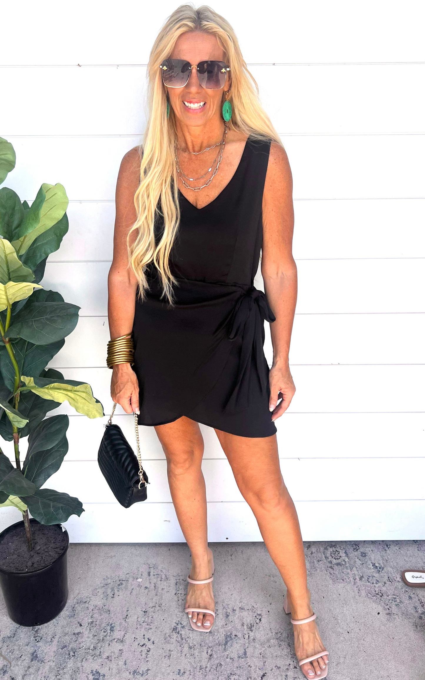 Wrapped Up in Black Mini Dress| FINAL SALE