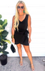 Wrapped Up in Black Mini Dress| FINAL SALE