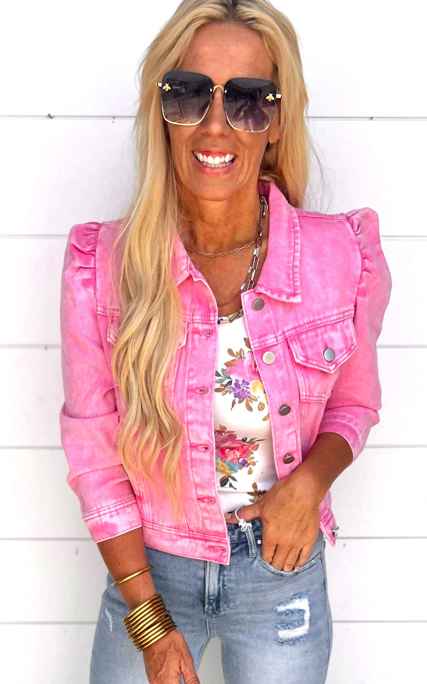 Pink Denim Jacket | Andree by Unit