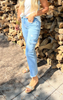 Mid Rise Cargo Straight Crop Denim Jeans