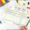 Earn & Learn® Kids Money Management Chore Chart Pad | Dry Erase Savings Tracker for School Age Kids - Denise Albright®