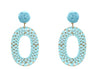 Raffia Interwoven Oval Drop Earrings*