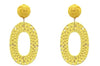 Raffia Interwoven Oval Drop Earrings*