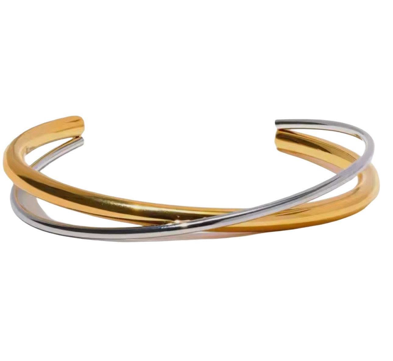 Two Tone Criss Cross Bangle*