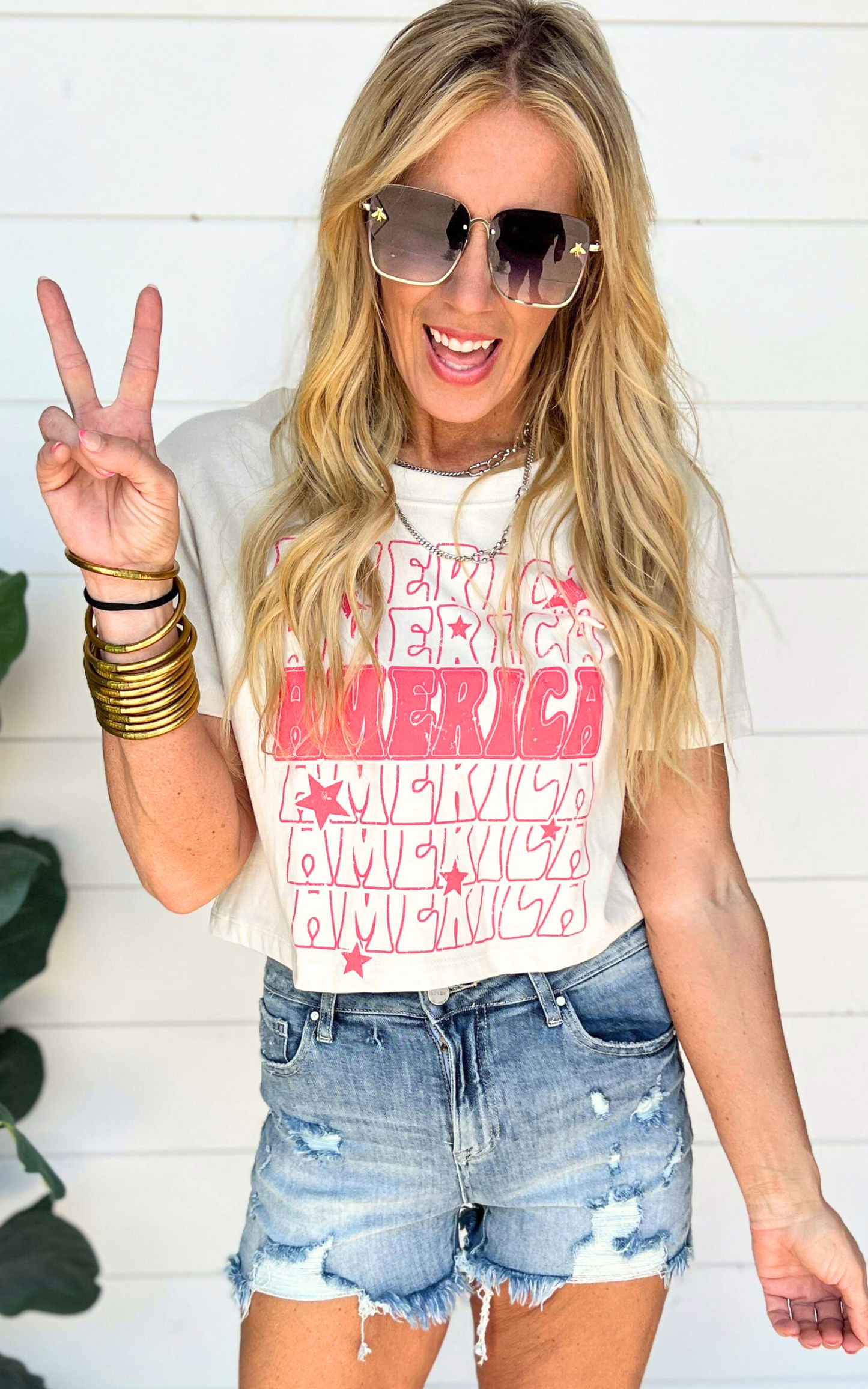 American Cropped Tee