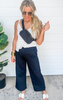 Ribbed Crossover Waist Wide Leg Lounge Pants | MONO B - FINAL SALE