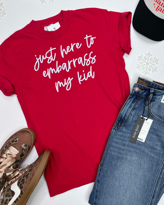 Just Here to Embarrass My Kid Garment-Dyed Graphic T-shirt | Comfort Colors *DEAL*