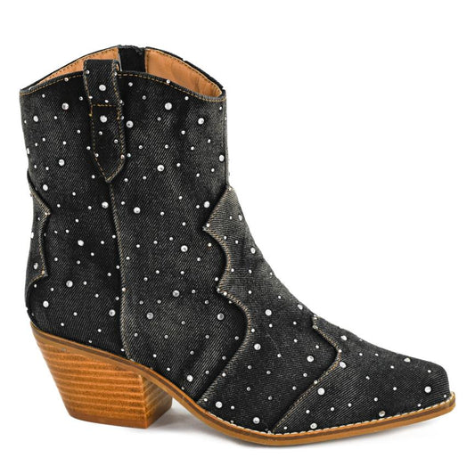 Corky's Front Row Black Rhinestone Boot *30A SEPT PREORDER