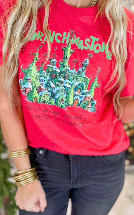 The Mean Green Town Holiday Garment Dyed Graphic T-shirt