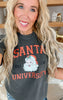 Santa University Holiday Garment Dyed Graphic T-shirt