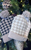 Houndstooth Beanie w/ Pom Pom *8DEAL-COUPON EXCLUDED