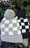 Checkered Beanie w/ Pom Pom**DEAL - COUPON EXCLUDED