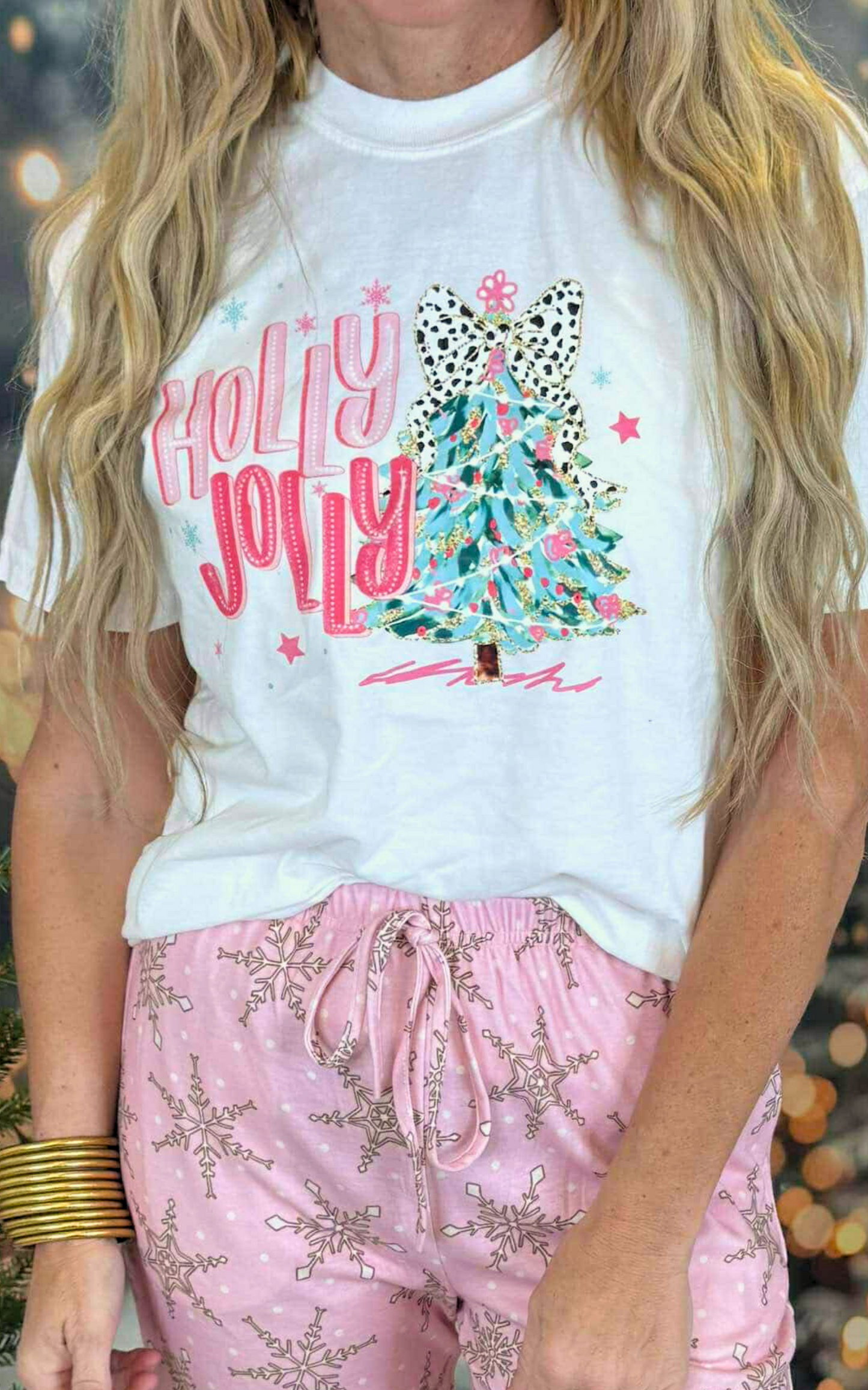 Holly Jolly Holiday Garment Dyed Graphic T-shirt