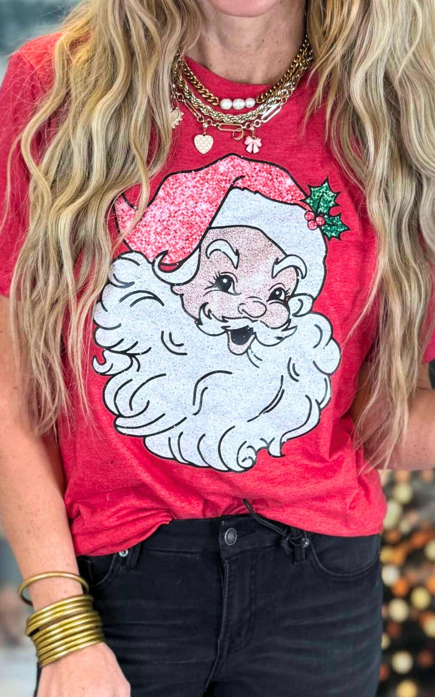 Classic Santa Holiday Graphic T-shirt