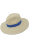 COLOR BANDED NATURAL SUMMER FEDORA HAT