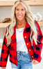 Buffalo Plaid Sherpa Comfy Jacket - Final Sale