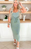 Sage Self Tie Maxi Dress - Final Sale