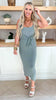 Sage Self Tie Maxi Dress - Final Sale