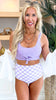 Traveler Knotted Front Swim Top | Lavender Love