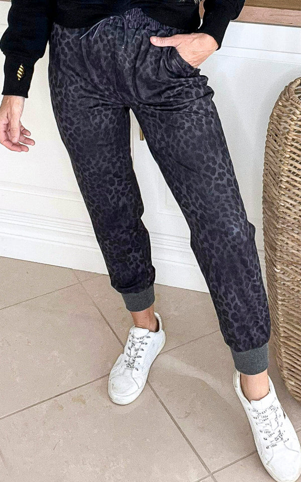 Black Cheetah Everyday Joggers by Salty Wave - DEAL