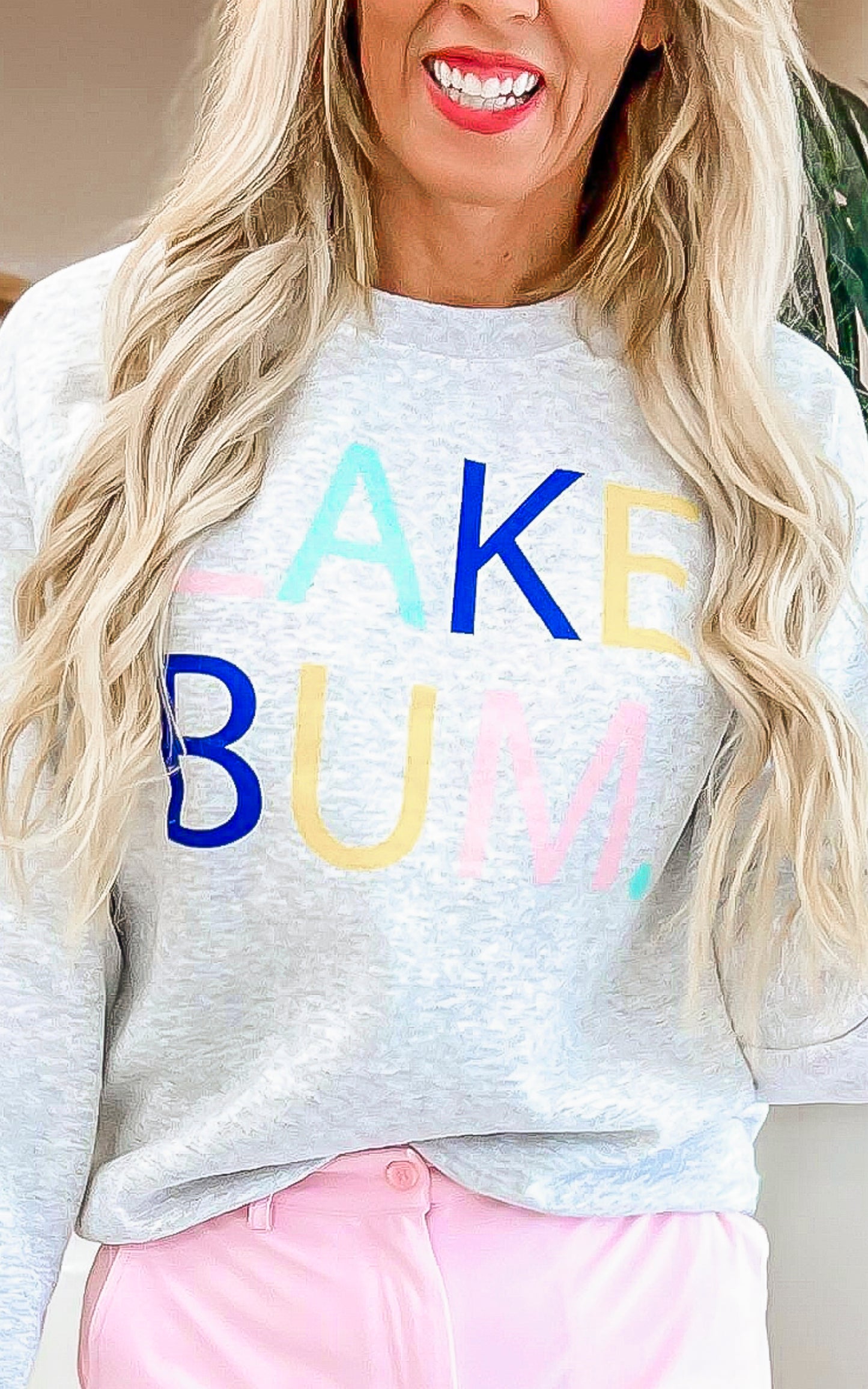 Lake Bum Graphic Crewneck Sweatshirt*