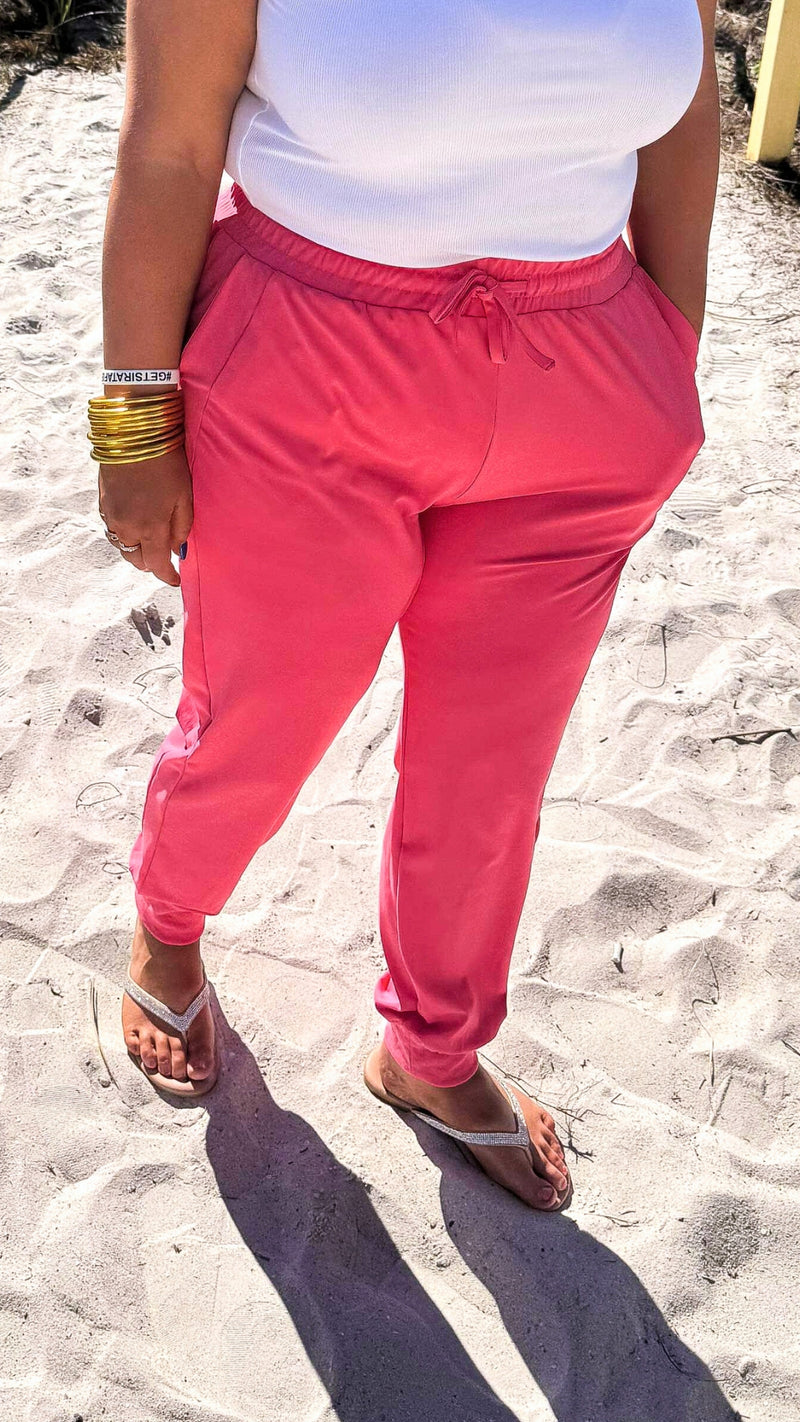 Coral Everyday Joggers by Salty Wave- DEAL