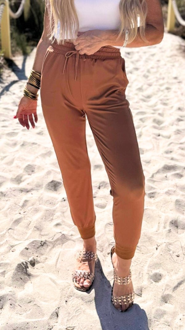 Cognac Everyday Joggers by Salty Wave - DEAL