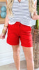 6.5 Inch Red Everyday Bermuda Chino Shorts by Salty Wave