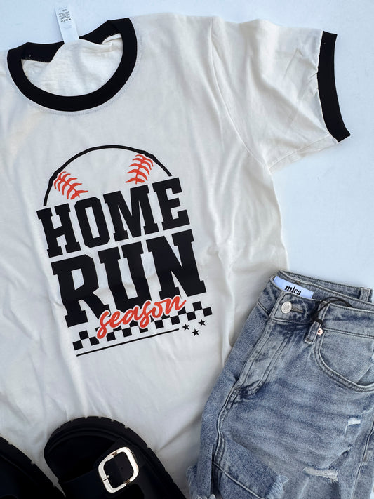 Home Run Season Ringer Graphic T-shirt