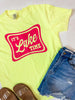 Neon Yellow It's Lake Time Garment Dyed Graphic T-shirt