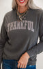 Leopard Thankful Garment Dyed Long Sleeve Graphic Top