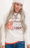 Give Thanks to the Lord Garment Dyed Long Sleeve Graphic Top