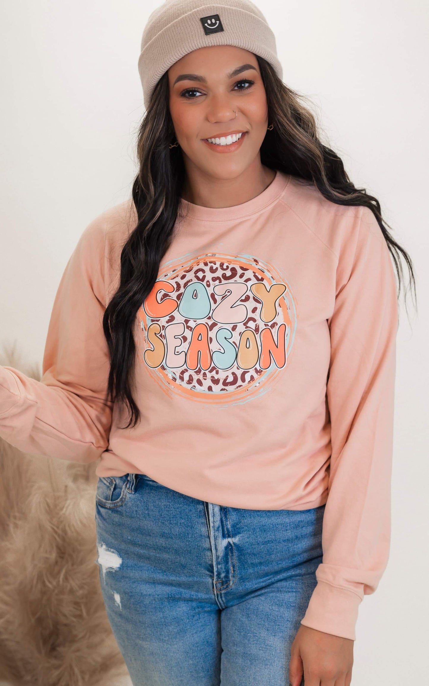 Cozy Season Pigment Dyed Graphic Sweatshirt