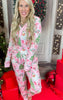 Pink Santa Jogger Pajama Set** - Final Sale