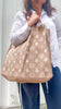 Knit Rectangle Star Pattern Large Tote Bag