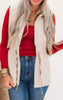 Plaid Waist Drawstring Sherpa Vest